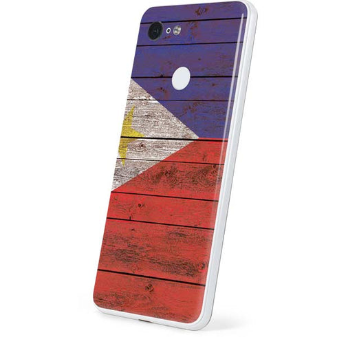 Philippines Flag Dark Wood Google Pixel 3 Skin